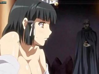Anime whore gets covered in cum