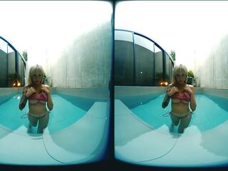 3d-vr mov - bionda asiatico con grande tette in piscina